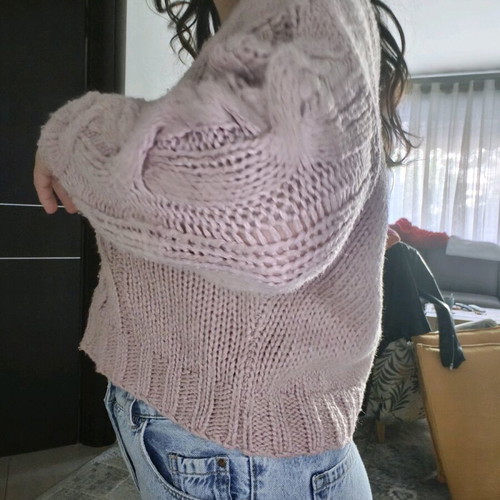 H&M knitted sweater used, pink, size S