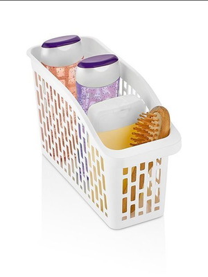 Plastic organizer basket E-4230 new, white