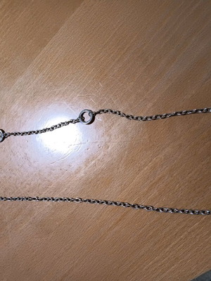 Fashion Jewelry Necklace new, long, silver tone with subtle detail