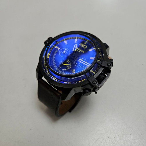 Diesel Deadeye Chronograph DZ4405 men's watch, black leather strap