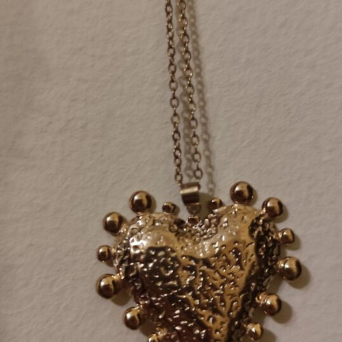 Heart pendant new, stainless steel, gold color
