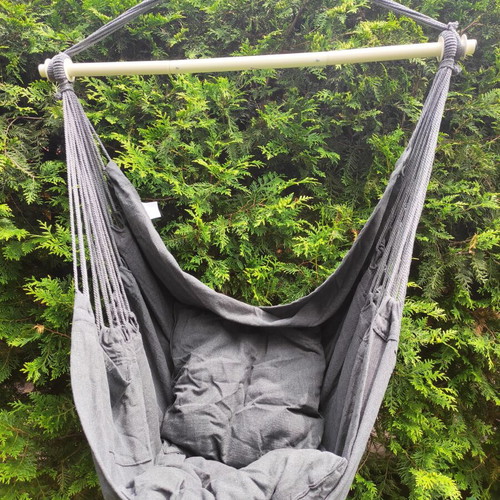 Ohuhu hammock swing XL, new, cotton fabric, with cushions and hanging kit