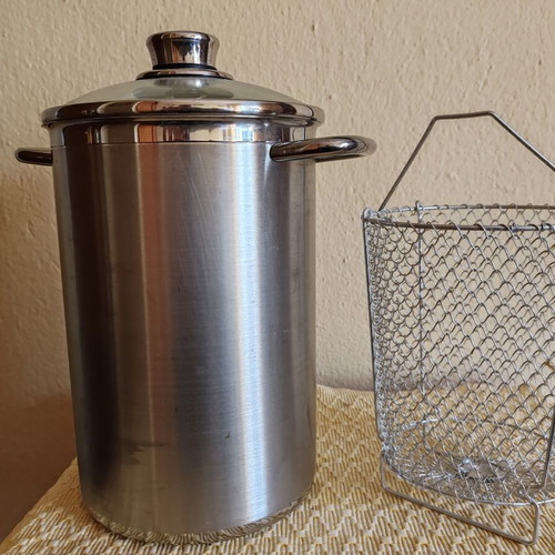 Spargel Topf pot with mesh 25cm height, 17cm diameter used