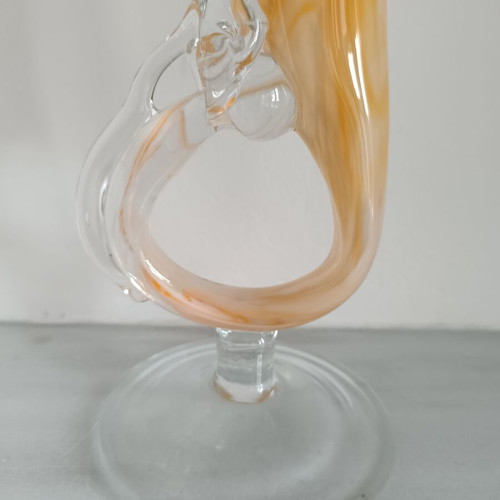 Vintage large blown glass vase in Murano style, like new