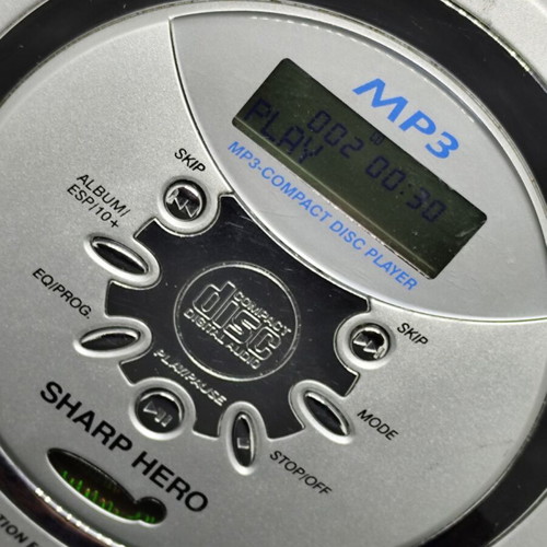 Sharp Hero CDM-23D portable MP3/CD player, vintage