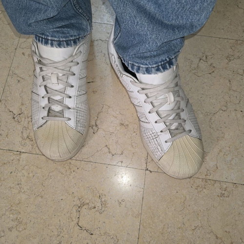 Adidas men's sneakers used, size 44 and 2/3, white