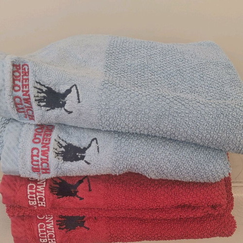 Polo Club Greenwich 4 Luxury Towels Like New, 50x90cm, Cotton