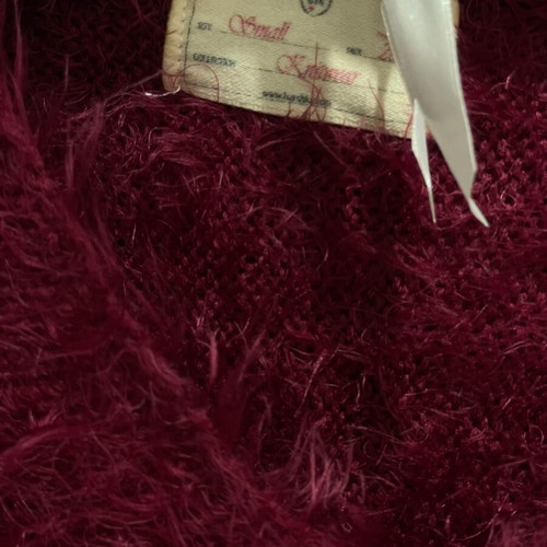 Stradivarius blouse used, burgundy, size S, fluffy soft