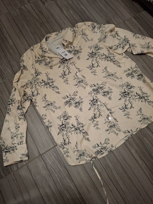Sinsay Floral Shirt linen blend XXL new with tags