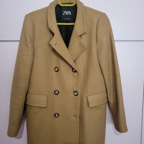 Zara women's camel coat size L like new