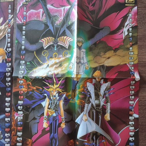 Yu-Gi-Oh! Retro Poster Calendar Set 3 Pieces 2004, like new