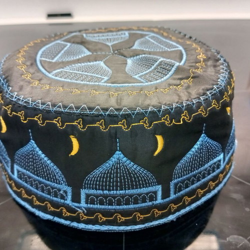 Tatar Hat from Kazan New, Machine Embroidery, Size 59