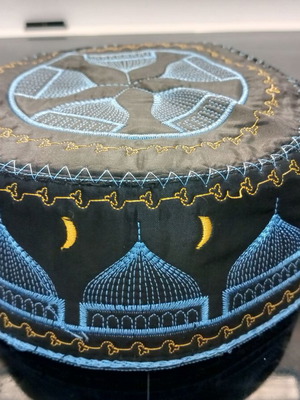 Tatar Hat from Kazan New, Machine Embroidery, Size 59