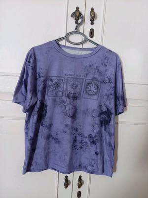Shein short-sleeve T-shirt size M used, black and purple