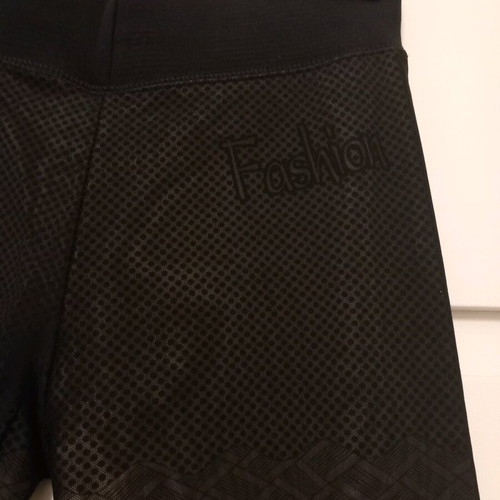 Fleece leggings like new, black with beige lining, size S