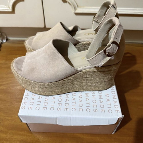 New Matic nude beige espadrilles with suede look, like new