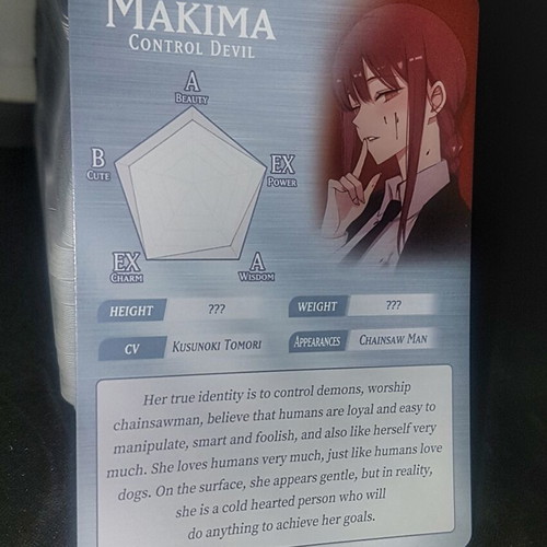 Makima Non Holo Waifu Card from Chainsaw Man like new