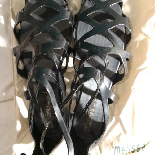 Melissa sandals used, black, size 41/42, collectible