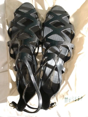 Melissa sandals used, black, size 41/42, collectible