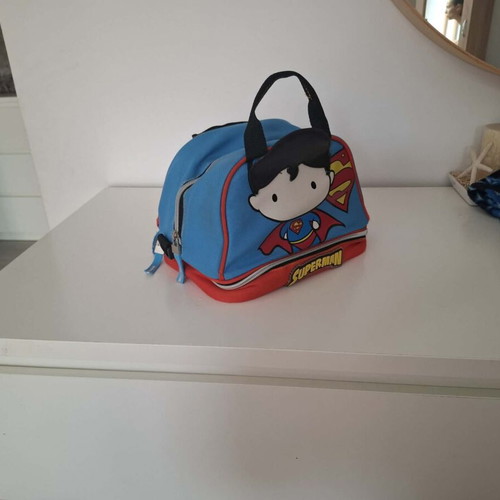 Superman insulated lunch bag used for kids