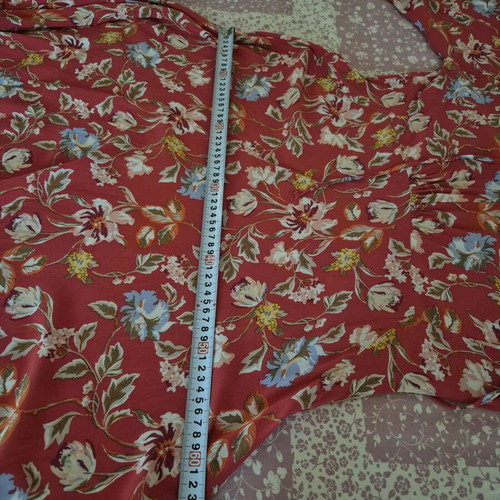 Long floral asymmetric dress, XXL