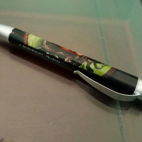 Uffizi Gallery Florence Caravaggio Medusa Museum Pen like new, black ink