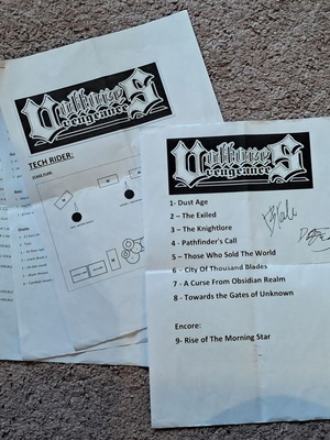 Vultures Vengeance Up The Hammers XX The Legacy 2026 Signed Concert Setlist & Tech Rider