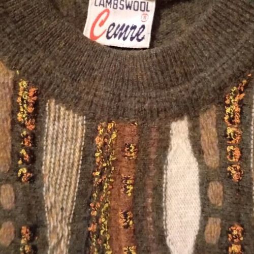 Women's sweater like new, colorful, olive green, wool, sizes XL-XXL
