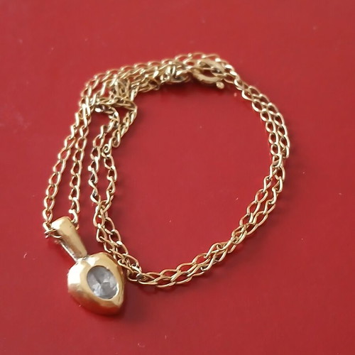 Gold plated silver 925 necklace 42 cm like new