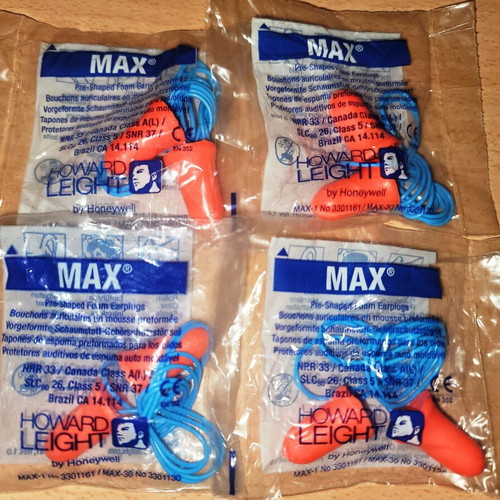 Honeywell polyurethane foam earplugs with cord new