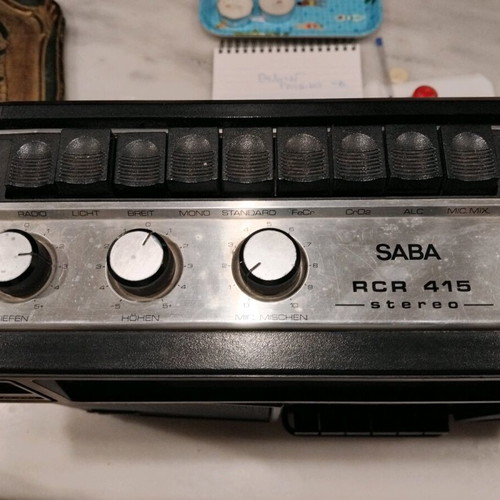 Saba RCR 415 portable stereo radio cassette player used