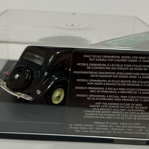 Vitesse VCC99061 Citroen Traction 11B 1949 Black scale 1:43 new