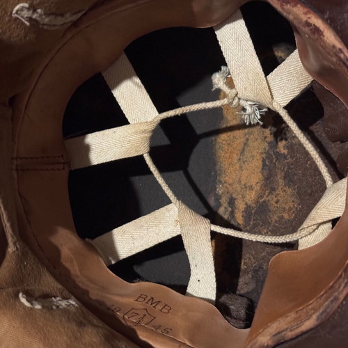 British motorcycle helmet used, World War II