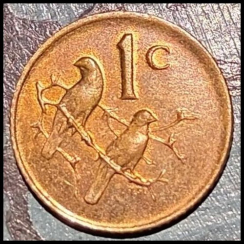 South Africa 1 Cent 1976 coin like new, bronze