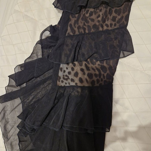 Mitropoulos Asymmetric Dress size 1, like new, black and brown