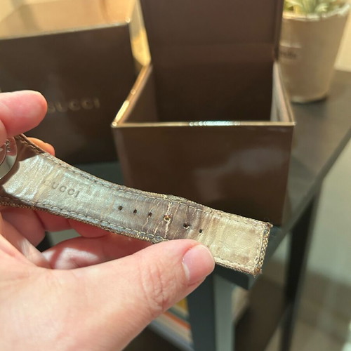 Gucci wristwatch women's used, beige and brown