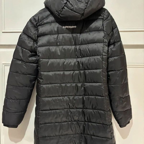 Superdry puffer jacket medium black new