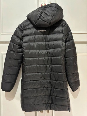 Superdry puffer jacket medium black new
