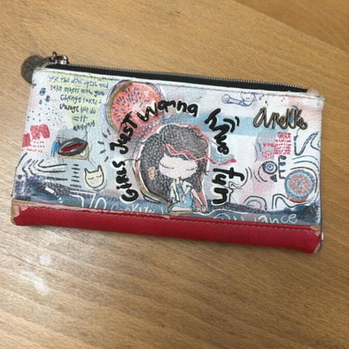 Anekke wallet used, original, artistic design, red