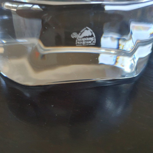 Orrefors Crystal Puck με ρολόι επιτραπέζιο καινούργιο
