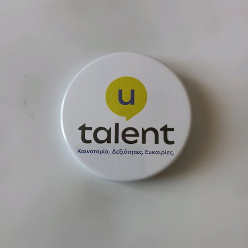 U-Talent pin new, white and multicolor