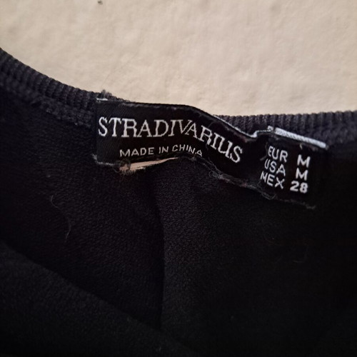 Stradivarius Black Backless Bodysuit like new, size M