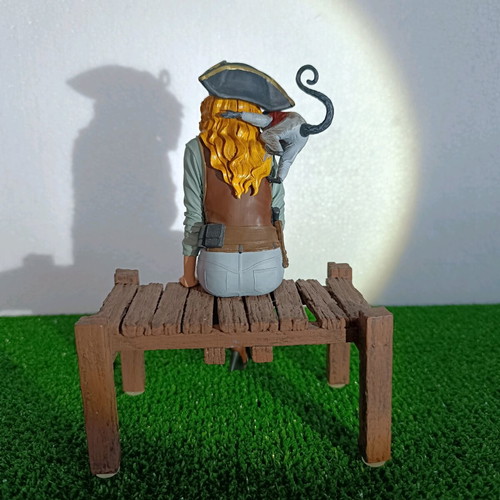 Pirate Girl 3D Printed Statue like new with Monkey Companion