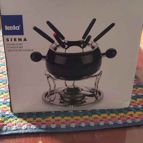 Kela fondue set with burning gel unused