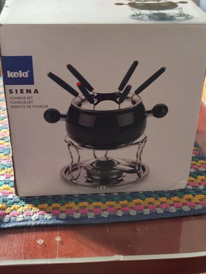 Kela fondue set with burning gel unused