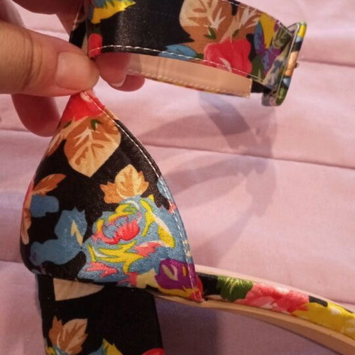 Shein floral sandals new, 7 cm heel, size 41