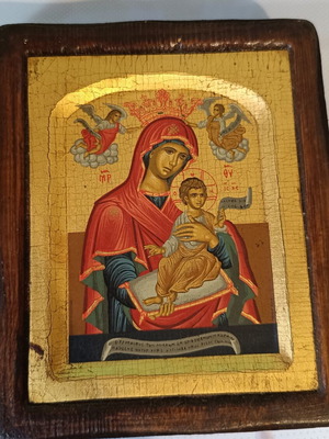 Wooden icon of Panagia like new