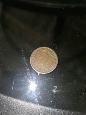 Γερμανικό κέρμα 2 Renten Pfennig Deutsches Reich 1924 μεταχειρισμένο