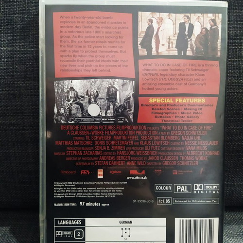 What To Do In Case Of Fire DVD used, subtitles, adventure comedy