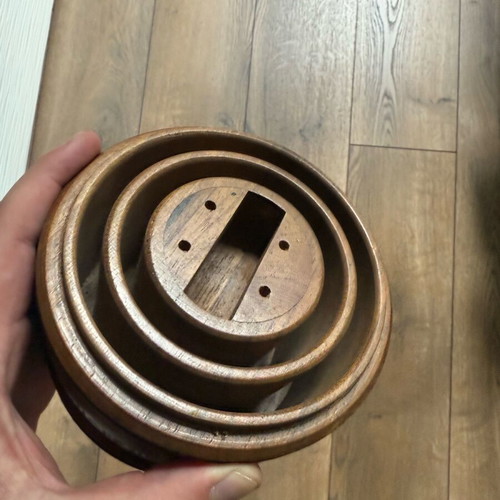 Wooden stand used, likely for night lamp